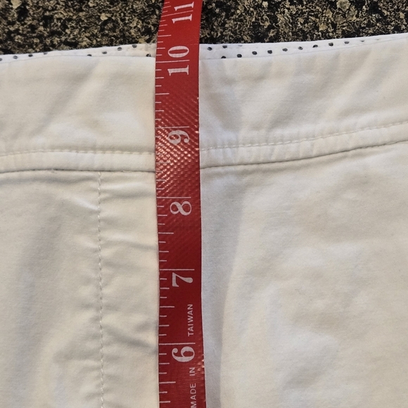 Talbots Women's 8 Perfect Crop Pant Lightweight White Jeans Zip Button Hook - Picture 12 of 15